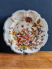 Vintage Italian Wall Plate "Flower Market Scene"