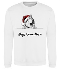 ALASKAN MALAMUTE Personalised Christmas Dog Sweatshirt Adults Kids Dogs Jumper