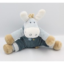 Doudou Ane Paco bleu beige