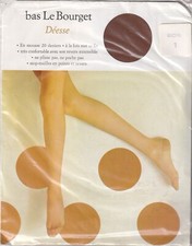 Bas nylon mousse Le Bourget DÉESSE 9 coloris 4 tailles. Vintage stockings.