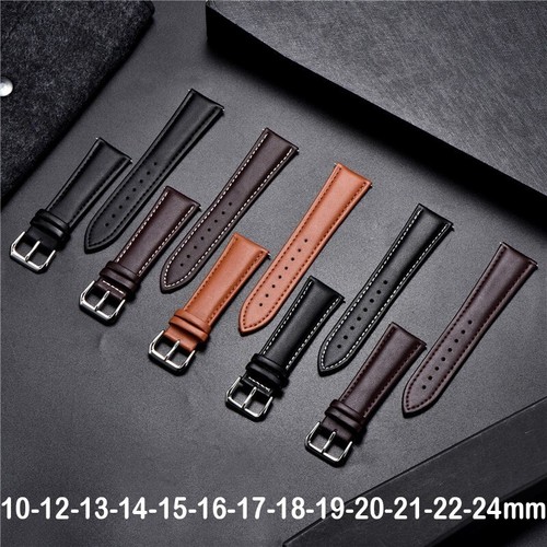 Bracelet montre cuir noir - bracelet,