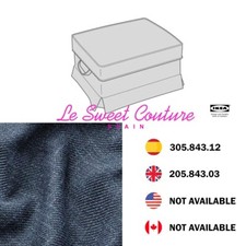 IKEA EKTORP Cover for footstool, Kilanda dark blue 305.843.12 / 205.843.03