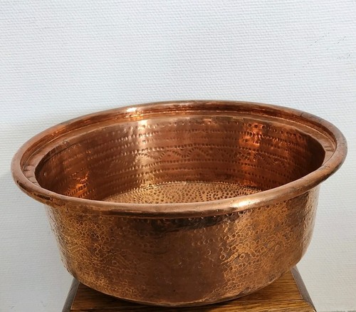 Grande bassine cuivre martelé - cuivre,