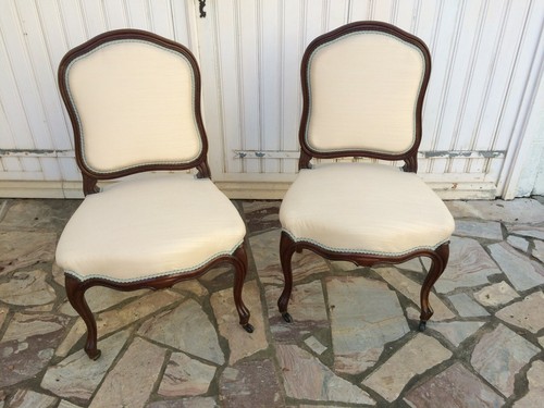 Chaises louis acajou - louis, xv