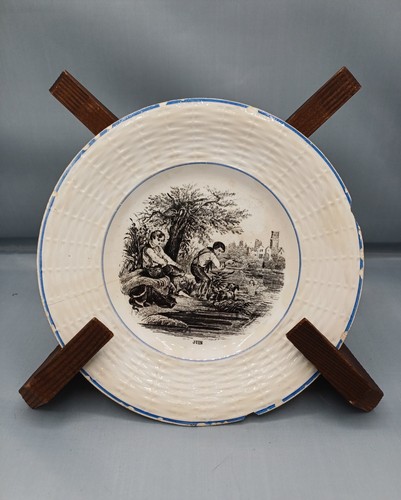 Assiette dessert ancienne - assiette,