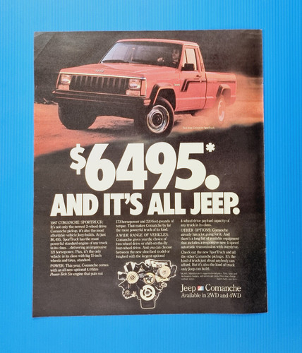 Jeep comanche publicité - comanche,