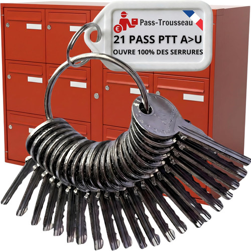 Trousseau clés pass ptt - 21,
