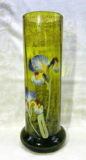 LEGRAS ENAMELLED GLASS VASE