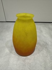 *BEAUTIFUL TULIP MULLER BROTHERS LUNEVILLE YELLOW & ORANGE DECORATION CHANDELIER LAMP