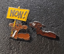 Pin’s Lot of 2 Spirou and Fantasio NO! Comic Book Squirrel (71)