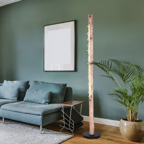 Led lampadaire nature bois - led,