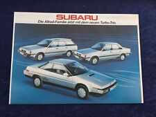 Subaru XT Turbo Allrad 1800 Sedan Libero Justy Prospekt ca. 1985