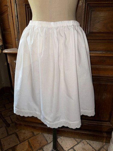Ancien jupon pur coton - , et