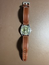 Hamilton Khaki Field Auto 38 mm cadran Vert Bracelet Cuir
