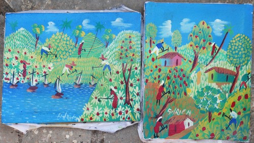 Paire petits tableaux - de,