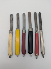 Lot of 6 round tip knives, 1 "Laguiole", children's knife 
