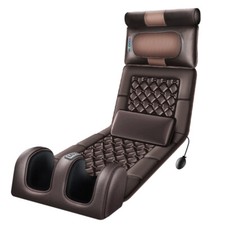 10 Vibration Heating Massage Pad Full Body Electric Massage Mat w/ Foot Massager