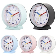 Horloge de Bureau Portable Silencieuse 10CM avec Fonction Veilleuse pour Une Lec