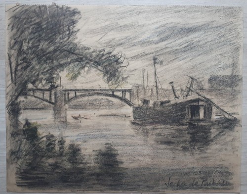 Ancien beau dessin sur - beau,