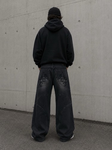 Jean baggy gris anthracite