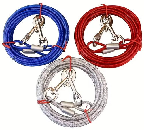 Câble attache chien 5mm acier - câble,
