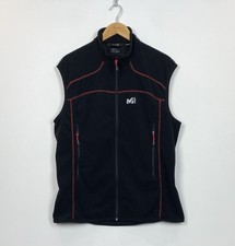 Millet Full Zip Sleeveless Fleece Vest Gilet Men’s Size XL Black Top Hiking