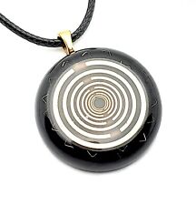 Orgone pendant necklace Lakhovsky MWO antenna, Black Tourmaline & Shungite. USA