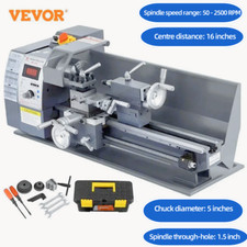 VEVOR 8 "x 16" Tour à Métaux Tour Métal Haute Précision Vitesse Variable 750W