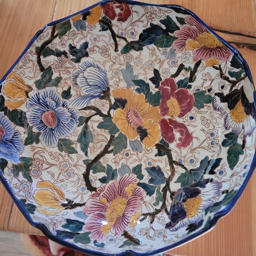 Plat ancien gien - gien, pivoine
