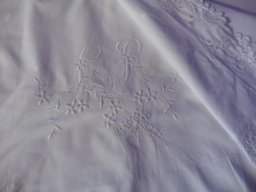 Ancienne taie oreiller coton - ancienne,