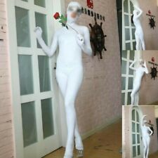 Femme Faux Latex Zentai Costume Combinaison Mouillé Look Brillant Moulante Spw
