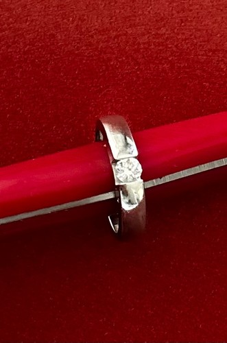 Bague solitaire blanc - bague, or