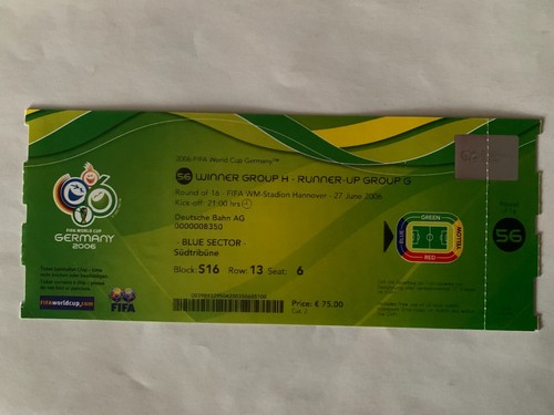 Ticket world cup 2006 germany - ticket,