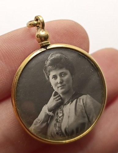 Pendentif médaillon photo - , or