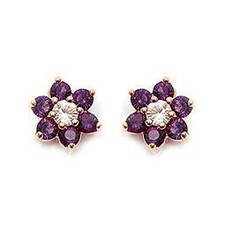 Boucles Oreilles Puce Fleur
