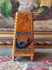ANCIEN PETIT VASE BOIS PEINT