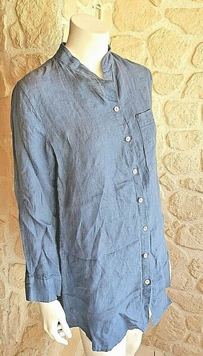 Chemise longue bleue neuve