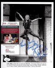 Cathy Rigby Peter Pan signed 8x10 photo Think Lovely Thoughts JSA Olympic  Gymna