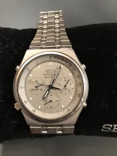 Vintage 1983 Seiko 7A28 Quartz Sports 100 Chronograph “Gray Ghost”  PLEASE READ