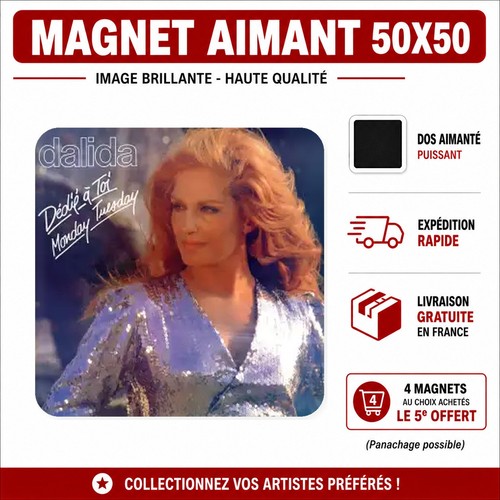 Magnet dalida 5x5 cm aimant - ,