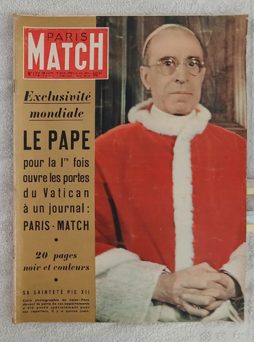 Paris match 172 6 - match, 28/6/1952