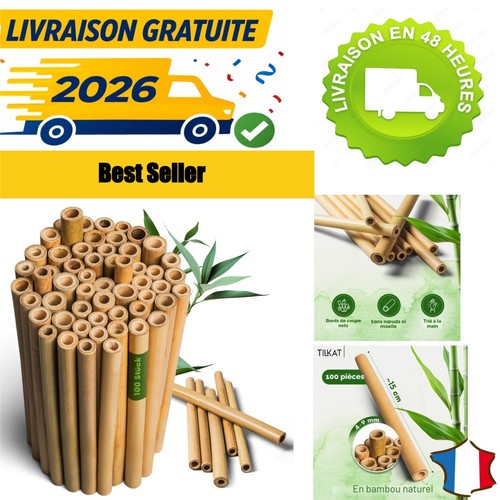 100 tubes bambou - 100,