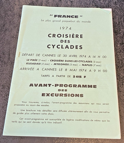 Brochure paquebot france - paquebot,