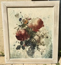 André PETROFF (1894-1975) Russian Oil / Acrylic Bouquet of Pink Flowers Russia