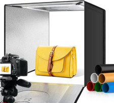 24" Large LED Photo Light Box Tent Folding Photo Studio 6 Backdrop-OPEN BOX