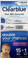 Clearblue Easy Ovulation Kit 15 Ovulation Tests + 1 Pregnancy Test EXP2026+ NEW