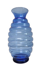 ANTIQUE ART GLASS VASE DOYEN BELGIUM ART DECO COBALT BLUE 1930s NO CATTEAU BOCH