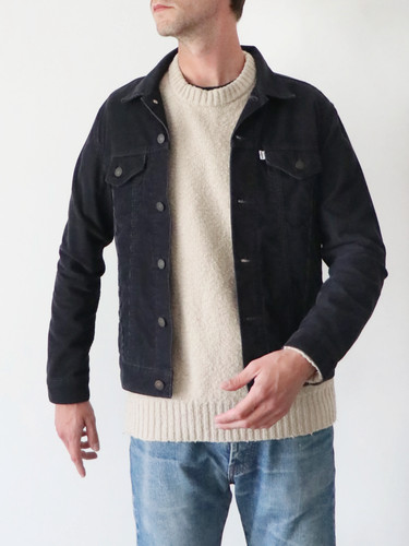 Veste jean trucker côtelé - veste, en