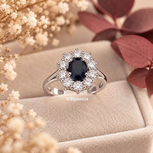 Bague marquise saphir - bague,