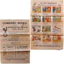 Le roi Dagobert Publicité aviculture Combinés Barral c1930 façon imagerie Epinal